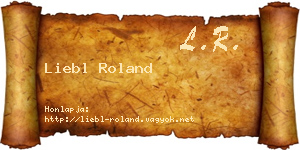 Liebl Roland névjegykártya