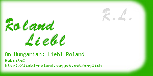 roland liebl business card